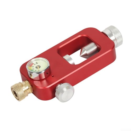 Tank-Nachfülladapter aus Aluminiumlegierung mit Manometer für effizienten Tauchbetrieb (gelb (rot (MPA-Zifferblatt)) von Zilimontt