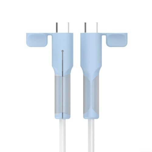 USB-C-auf-USB-C-Kabelschutzhülle mit Silikon, einfach anzubringen, kein Werkzeug erforderlich (Misty Blue) von Zilimontt
