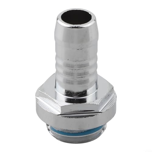Verchromter Messing-Schlauchanschluss mit G1/4-Gewinde, perfekt geeignet für verschiedene Wasserkühlungs-Sets (9 mm) von Zilimontt