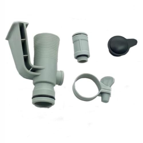 Verstellbarer Kolbenventil-Poolschlauch-Adapter 637R 12363, passend für verschiedene Poolschlauchgrößen mit zuverlässiger Verbindung von Zilimontt