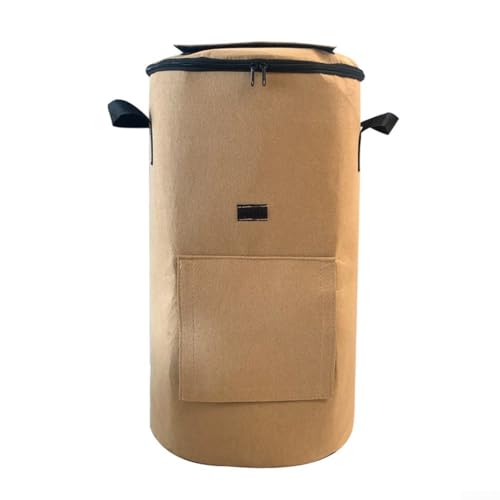 Vlies-Laubsack – Mülleimer für Küchenabfälle und Gartenabfälle – Laubsammelbeutel – Porganisches Abfallrecycling – 57 l Kompostbehälter (Kamelfarbe) von Zilimontt