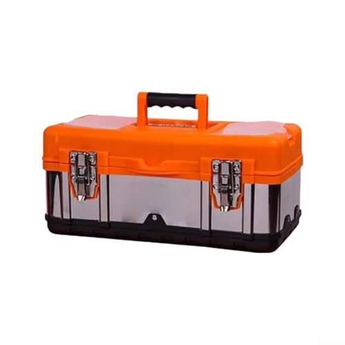 Werkzeug-Aufbewahrungsbox mit herausnehmbarem Tablett und starker Schnalle für sicheren Transport (43,2 cm) von Zilimontt