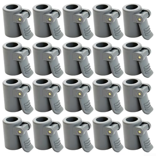 Zelt-Setup Made Simple Set mit 20 rutschfesten Kunststoff-Einstellern für Ihre Markisen und Vordächer (grau) von Zilimontt