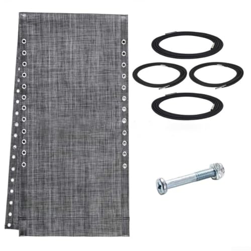 Zero-Gravity Stuhl-Ersatzstoff, 160 x 43,2 cm, Netzgewebe, Lounge-Sessel mit Seilen, Anti-Schwerkraft-Klapp-Lounge-Reparaturtuch für Terrasse, Liegestuhl, Rasen (schwarzgrau) von Zilimontt