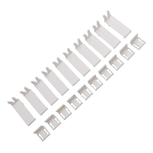 Zilimontt 10 Stück Doppelrollo Klemmträger für PVC oder Holz Fenster und Türflügel, Einstellbar 1,5-2,2 cm Weiß Kunststoff Ersatz Zubehör von Zilimontt