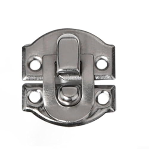 Zilimontt 10 Stück Vintage-Eisen-Box-Verriegelungs-Set, 20 x 20 mm, antike Metall-Schnallenschlösser, Retro-Schrankverschluss, Hardware für Holzschatztruhe, Schmuck-Aufbewahrungsbox, dekorativ (Silber von Zilimontt