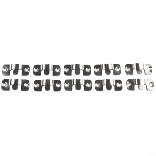 Zilimontt 10-teiliges Edelstahl-Bilderrahmen-Aufhänge-Hardware-Set, robuste, ineinandergreifende Z-Clips, 2 mm, nahtlose Wandhalterungen für Spiegel, Kopfteile, Schränke (S) von Zilimontt