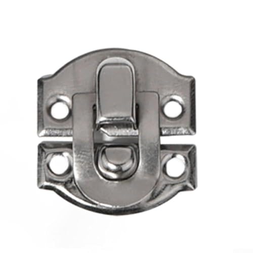 Zilimontt 10-teiliges Vintage-Schmuckkästchen-Riegel-Set, kleine antike Eisen-Schlossverschlüsse, Retro-Metallschnallen für Holzkisten, Schmuckkisten, Schatzkisten, Handwerk (Silber) von Zilimontt