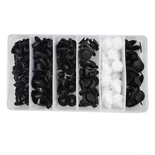 Zilimontt 100 Stück Kfz-Verkleidungsbefestigungen Sortiment Kit Nylon Karosserie Panel Clips Kotflügel Liner Stoßstange Push Niet Halterungen in 6 Größen mit Aufbewahrungsbox für Zilimontt 100 Stück Kfz-Verkleidungsbefestigungen Sortiment Kit Nylon Karosserie Panel Clips Kotflügel Liner Stoßstange Push Niet Halterungen in 6 Größen mit Aufbewahrungsbox für von Zilimontt