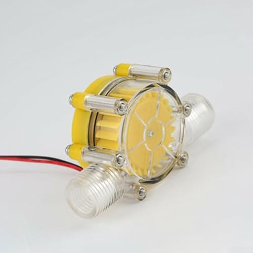 Zilimontt 12 V Wasserdurchflusspumpe für Hydrogenerator-Turbine, hydraulische Solarenergieumwandlung mit 220 mA maximaler Leistung und 0,6 MPa Druck für alternative Stromversorgung zu Hause von Zilimontt
