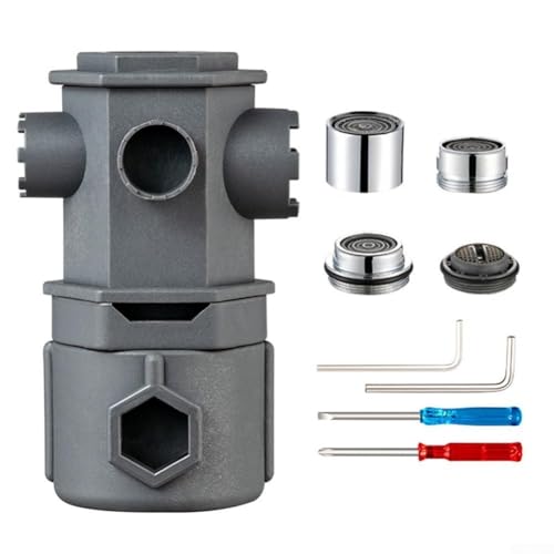 Zilimontt 16-in-1-Multifunktionsschlüssel-Set für Küche und Bad, Wasserhahn-Reparatur, mit Schraubendrehern und Ventilkernen, Nylonmaterial zum Entfernen von Luftsprudler und (B) von Zilimontt