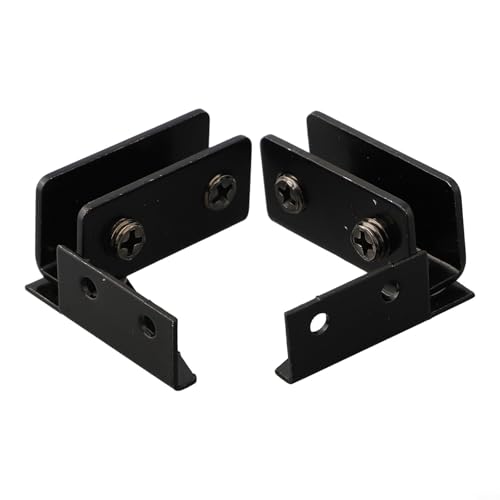 Zilimontt 2 Stück nicht perforierte Glastürscharniere Vitrine Glas Schrank Scharnier Seite (schwarz) von Zilimontt