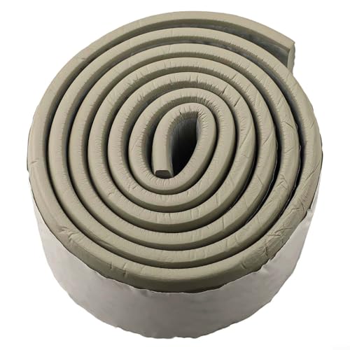 Zilimontt 2 m Schaumstoff-Baumwoll-Sockelleiste, 3D-Wandaufkleber, verdickter Anti-Kollisions-Dekorstreifen mit selbstklebender Rückseite, flexible PVC-Sockelleiste für Zuhause (grau) von Zilimontt