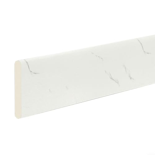 Zilimontt 2 m Schaumstoff-Baumwoll-Sockelleiste, 3D-Wandaufkleber, verdickter Anti-Kollisions-Dekorstreifen mit selbstklebender Rückseite, flexible PVC-Sockelleiste für Zuhause (weiß) von Zilimontt