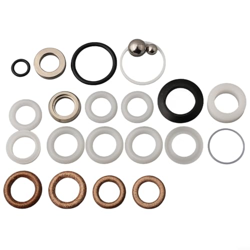Zilimontt 22-teiliges Farbsprüher-Dichtungsring-Reparatur-Set, 12 mm - 27 mm, kompatibel mit Ultra-Modellen 390, 395, 490, 495, 595, PTFE, Leder, Metall-Dichtungsset für Sprühwartung Zilimontt 22-teiliges Farbsprüher-Dichtungsring-Reparatur-Set, 12 mm - 27 mm, kompatibel mit Ultra-Modellen 390, 395, 490, 495, 595, PTFE, Leder, Metall-Dichtungsset für Sprühwartung von Zilimontt