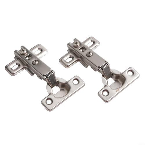 Zilimontt 25 mm Edelstahl-Schranktürscharniere, kleines perforiertes Flugzeugrohr-Scharnier-Set für Kleiderschränke, Schränke, Küchen- oder Wohnzimmerschränke, einfach zu installierende Ecke (1) von Zilimontt
