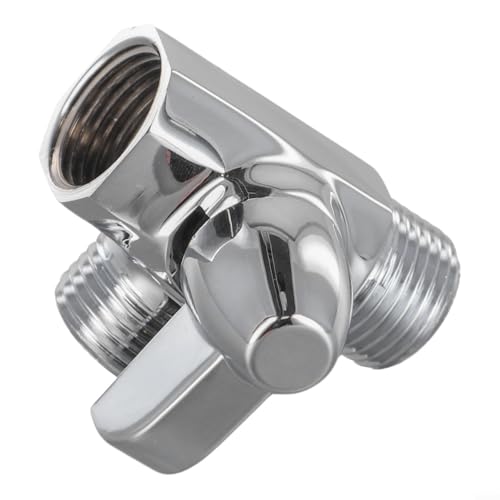 Zilimontt 3-Wege-Messing-Chrom-Duschumstellventil G1/2 Zoll T-Form Adapter mit 1 Einlass und 2 Ausgängen, kompatibel mit Wandhalterung Handbrause u Zilimontt 3-Wege-Messing-Chrom-Duschumstellventil G1/2 Zoll T-Form Adapter mit 1 Einlass und 2 Ausgängen, kompatibel mit Wandhalterung Handbrause u von Zilimontt
