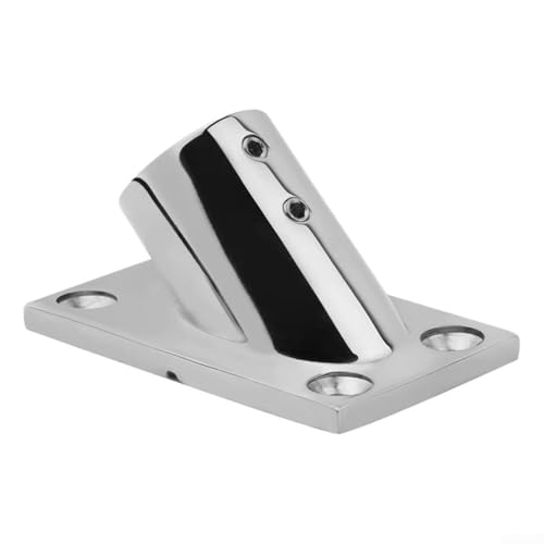 Zilimontt 316 Edelstahl Marine Boot Handlauf Basis rechteckige Halterung 22 mm Rohrverschraubung Unterstützung Hardware (45°) von Zilimontt