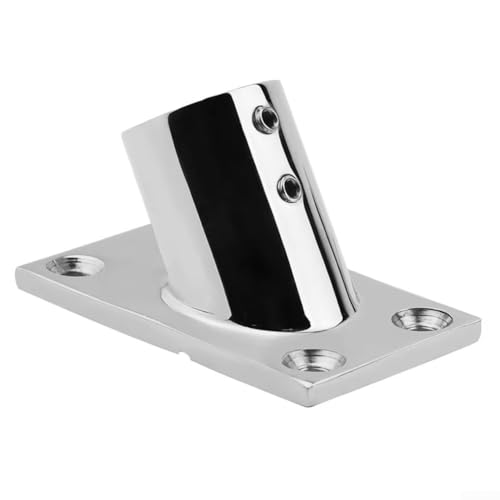 Zilimontt 316 Edelstahl Marine Boot Handlauf Basis rechteckige Halterung 22 mm Rohrverschraubung Unterstützung Hardware (60°) von Zilimontt