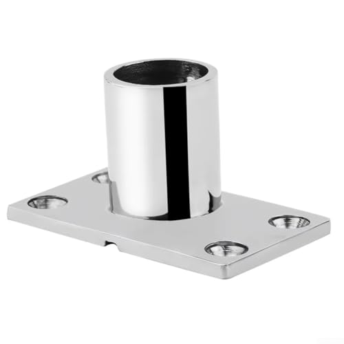 Zilimontt 316 Edelstahl Marine Boot Handlauf Basis rechteckige Halterung 22 mm Rohrverschraubung Unterstützung Hardware (90°) von Zilimontt