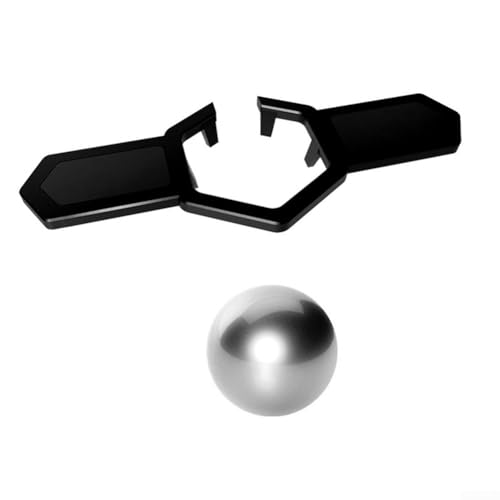 Zilimontt 38 mm Kaffee-Kühlkugel, Edelstahl-Werkzeug, perfekt zum Kühlen von Getränken, Quick Chill Kaffeewerkzeug, wiederverwendbare Eiskugeln (schwarz + 38 mm Silber) von Zilimontt