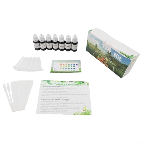 Zilimontt 4 in 1 Bodentest-Kit für pH 4.0-10.0, Ammoniak-Stickstoff, Phosphor, Kaliumgehalt, genaues Gartenboden-Fruchtbarkeitsanalyse-Messgerät mit schnellen 30s Messwerten, von Zilimontt