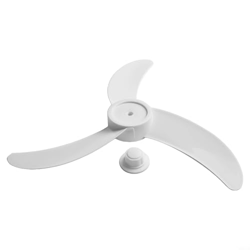 Zilimontt 45,7 cm Kunststoff-Lüfterblatt Ersatz für elektrische Ventilatoren, 3-Blatt-PP-Design mit 8 mm Mittellager, leicht, langlebig, geräuscharm, kompatibel mit den meisten (weiß) von Zilimontt