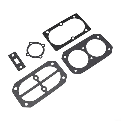Zilimontt 5-in-1 Luftkompressor-Zylinderkopf-Ventilplattendichtungen und Unterlegscheiben, langlebiges schwarzes Kunststoff-Ersatz-Set für Modell 2070, unverzichtbar für Zuhause und Werkstatt von Zilimontt