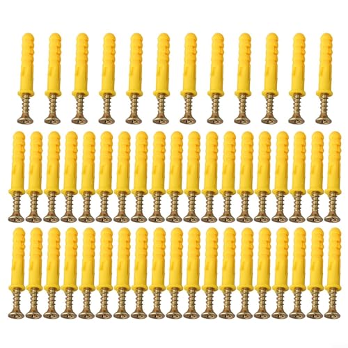 Zilimontt 50 Stück Edelstahl-Dehnschrauben M6 x 40 Wandanker und Schrauben-Set für Trockenbau-Installation, langlebige selbstschneidende Befestigungselemente mit starkem Griff, ideal für (M8 x 40) von Zilimontt