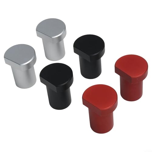 Zilimontt 6 Stück 20 mm Aluminium-Legierung Holzbearbeitungsbank Hunde mit dünnem Profil-Design für Werkbänke, nicht beschädigende Griff-Stop-Positionierungsstopfen zum Schneiden, Malen, von Zilimontt