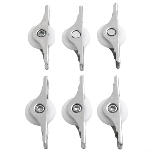 Zilimontt 6-teiliges Schiebetürrollen-Set mit Nylonrollen und Edelstahlhalterungen für Küchenschrank und Flügeltüren, einfache Installation von Zilimontt