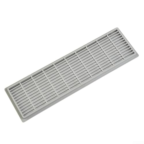 Zilimontt 60 mm ABS rechteckige Lüftungsgitterabdeckung für Schrank, Kleiderschrank, Schuhschrank, Badezimmertür, Belüftung, einfach zu installieren und zu reinigen, Silber oder Schwarz (Silber) von Zilimontt