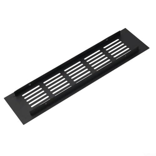 Zilimontt 60 mm Aluminium-Lüftungsgitter, rechteckig, widerstandsfähig, wasserdicht, Aluminiumlegierung, schwarz, einfache Installation für (60 x 225 mm) von Zilimontt