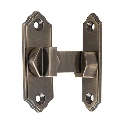 Zilimontt 90-Grad-Scheunentür-Schiebetürriegel, Aluminiumlegierung, 90°-Schieberbolzen mit Anti-Hebelmutter und verstärktem Boden, geeignet für Schiebetüren, Gartenhäuser (Bronze) von Zilimontt