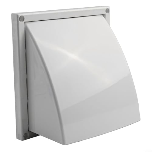 Zilimontt ABS Außenwand-Abluftgitter mit Ventilplatte Küche Dunstabzugshaube Luftauslass 100 mm 125 mm 150 mm wetterfestes Lüftungsgitter weiß (100 mm) von Zilimontt