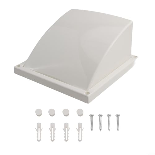 Zilimontt ABS Außenwand-Abluftventil mit Ventilplatte Küche Dunstabzugshaube Luftauslass 100 mm 125 mm 150 mm wetterfestes Lüftungsgitter weiß (125 mm) von Zilimontt