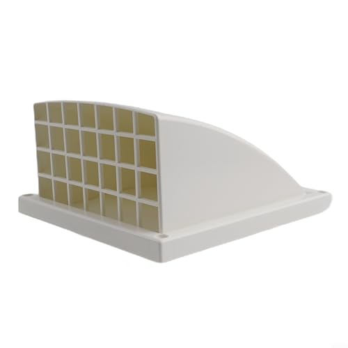 Zilimontt ABS-Außenwand-Lüftungsgitter mit Ventil, wetterfester Luftauslassk für Küche und Badezimmer, 100 mm, 125 mm, 150 mm Rohrverbinder, weiß, langlebig (150 mm) von Zilimontt