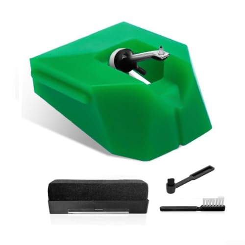 Zilimontt AT-VMN95E Ersatznadel mit Schallplattenreinigungsbürsten-Set für AT-LP120X Plattenspieler VM95 Serie Kartusche Dual Magnet Design von Zilimontt