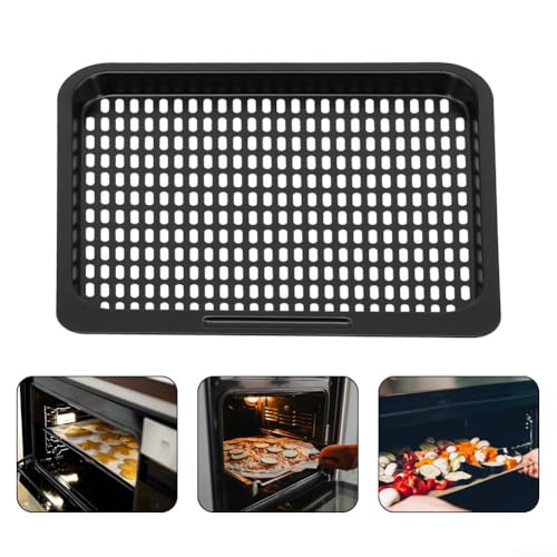 Zilimontt Air Fryer Cooking Tray Detachable Mesh Rack Carbon Steel Baking Pan Non-Stick Oil Draining Grid for Bread Cake Crispy Food 26x23cm/10x9inch von Zilimontt