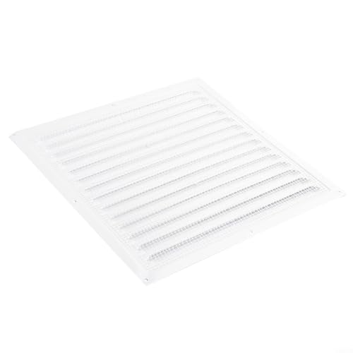 Zilimontt Aluminium-Lüftungsgitter-Abdeckung für Wand- oder Deckenöffnungen, quadratische Metall-Luftk-Abdeckung, für den Innen- und Außenbereich, weiß, 150 x 150 mm bis 300 x 300 mm, (300 x 300 Zilimontt Aluminium-Lüftungsgitter-Abdeckung für Wand- oder Deckenöffnungen, quadratische Metall-Luftk-Abdeckung, für den Innen- und Außenbereich, weiß, 150 x 150 mm bis 300 x 300 mm, (300 x 300 von Zilimontt
