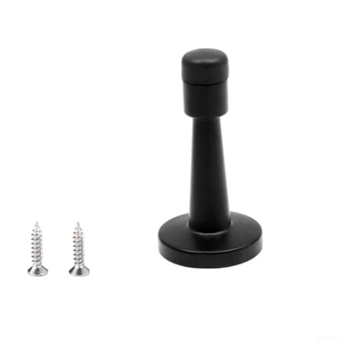 Zilimontt Anti-Kollisions-Türstopper aus Edelstahl mit Gummi-Oberseite für Badezimmer, Schlafzimmer und Hotel, leiser Schutz, Hardware-Zubehör (schwarz) von Zilimontt