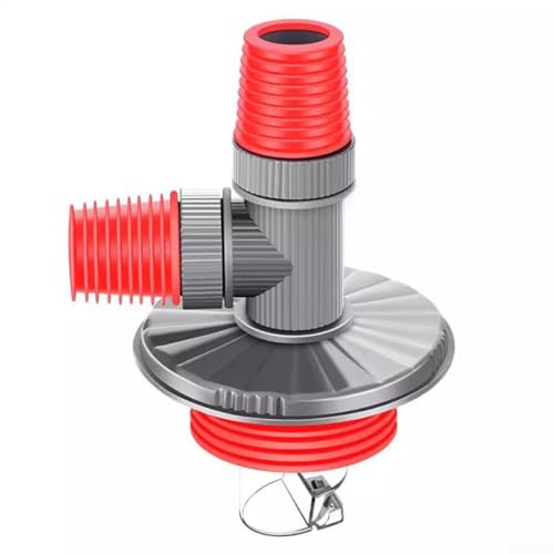 Zilimontt Anti-Überlauf-Gelenk-Bodenablaufrohrverbinder für Waschmaschine, ABS-Dreiwege-Adapter mit Abwasserdichtung, Leck und Prävention, einfache Installation für zu Hause von Zilimontt
