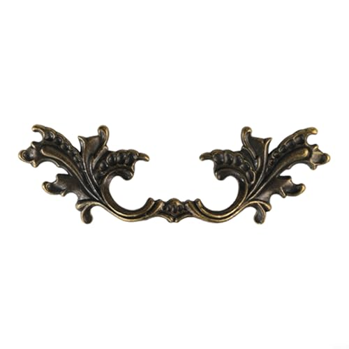 Zilimontt Antik für Blatt-Schubladengriff aus Zinklegierung mit Retro-Design für Schrank, Kleiderschrank und Möbel, einfach zu installieren, 16,4 x 5,2 cm von Zilimontt
