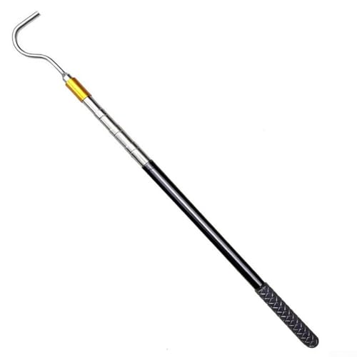 Zilimontt Ausziehbare Wohnmobil-Markisenöffnerstange mit Haken, Teleskopstange aus Edelstahl, ausziehbar 47 - 152,4 cm, mehrteiliges Verriegelungssystem, rutschfester Gummigriff, verstellbar von Zilimontt