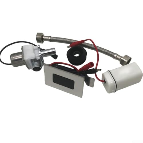 Zilimontt Automatisches WC-Spülventil-Set mit Infrarot-Sensorsteuerung, intelligenter Einzel- und Doppelspülmodus, einstellbarer 30-100 cm Sensorabstand, DC 6 V Batterie (C) von Zilimontt
