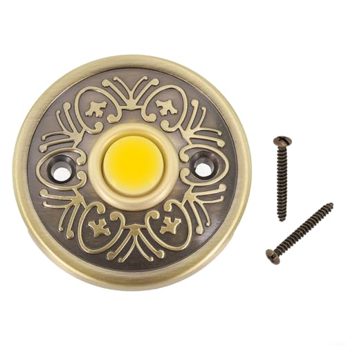 Zilimontt Beleuchtete Metall-Türklingel Druckknopf Bronze Draht-Türklingel mit LED-Licht für Haustür Hauseingang Wetterfeste Eisenkonstruktion mit Montageschrauben DC 12-24V Zilimontt Beleuchtete Metall-Türklingel Druckknopf Bronze Draht-Türklingel mit LED-Licht für Haustür Hauseingang Wetterfeste Eisenkonstruktion mit Montageschrauben DC 12-24V von Zilimontt