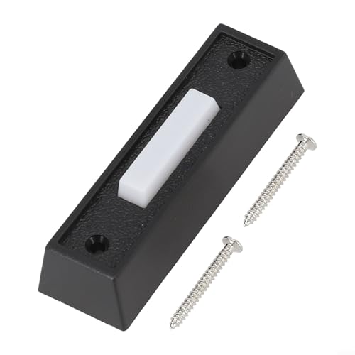 Zilimontt Beleuchteter kabelgebundener Türklingelknopfschalter, Wandmontierter ABS-Türklingelknopf mit LED-Licht für Hauseingang, wetterbeständiger Ersatz für vorhandene Türklingel von Zilimontt