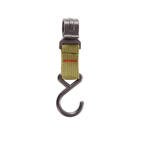 Zilimontt Camping Markisen-Zelthaken zum Aufhängen von Handtüchern, Tassen und mehr, starke Nylon-Konstruktion (Armeegrün) von Zilimontt