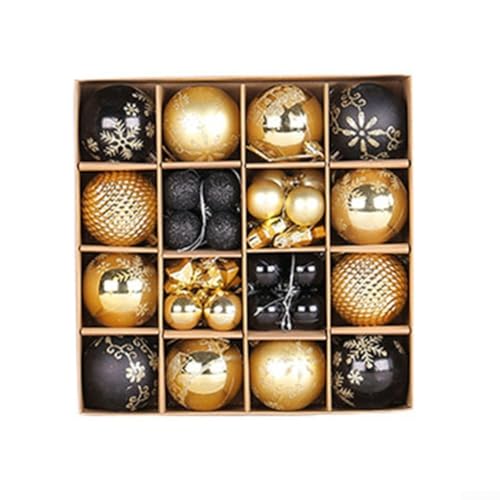 Zilimontt Christbaumkugel-Set, bruchsicher, Glitzerkugeln, Weihnachtsbaumkugeln, Weihnachtsschmuck für Weihnachtsfeier, 44 Stück von Zilimontt