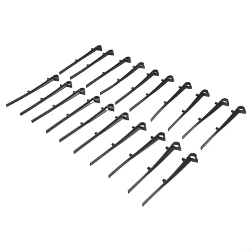 Zilimontt Dachrinnenbürstenklammern aus Kunststoff, 150 mm für sicheren Halt, für Laubschutz an flachen oder niedrigen hängenden Dachrinnen, geeignet für Bereiche mit hohem Wind, Schwarz oder Grau, 20 von Zilimontt